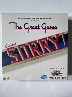 Hasbro Classic Sorry! Board Game - Brand New Sealed Condition